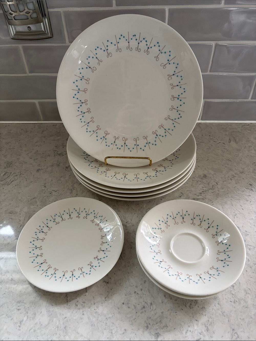 Iroquois PINS & BEADS Fine China Impromptu designed by Ben Seibel lot of 9